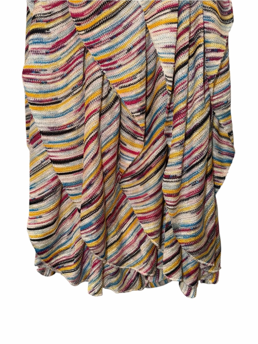 Missoni White Multicolor Ruffle Mini Dress Bow Knit 4 Wedding Guest Party NWT 🟡 - Picture 14 of 14